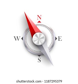 Compass on a white background art. Vector Illustration.