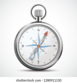 Compass on the white background. Eps 10 vector file.