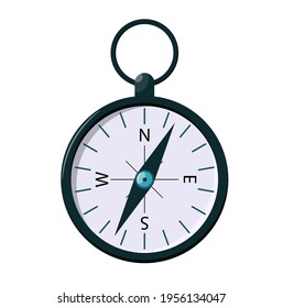 Compass on a white background. Flat design