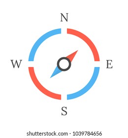 Compass on a white background. Vector illustration.
