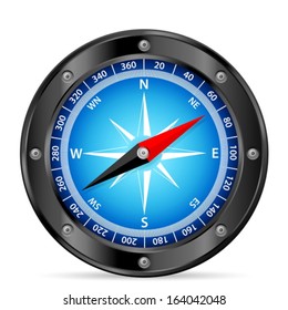 Compass on a white background. Vector illustration.