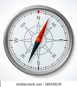 Compass on a white background. Vector illustration