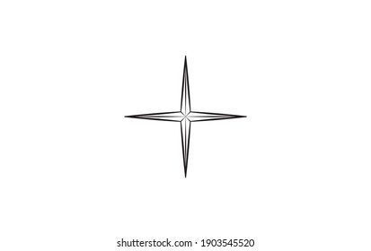 Compass on white background. Vector drawing.