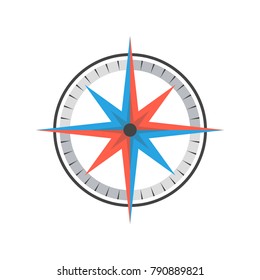 Compass on a white background. Vector illustration.