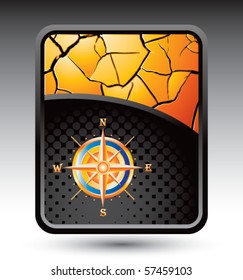 compass orange cracked backdrop