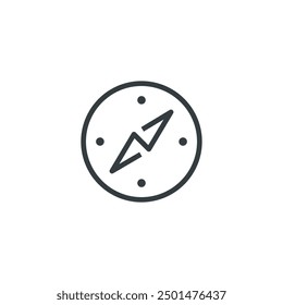 Compass orientation direction navigation icon, vector illustration