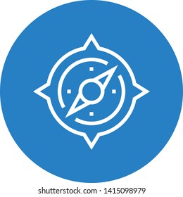 Compass Orientation Navigator Outline Icon