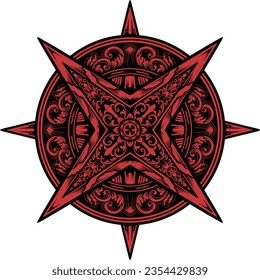 compass ornament vector illustration design