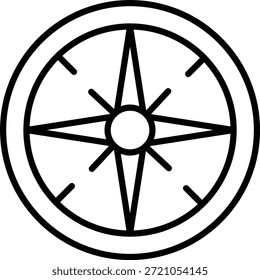Estrategia de dirección del icono de contorno de brújula