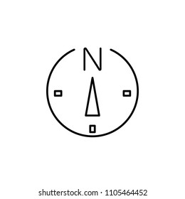 compass outline icon. Element of logistic icon for mobile concept and web apps. Thin line compass outline icon can be used for web and mobile on white background