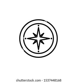 Compass outline icon. SEO & WEB Illustration style.