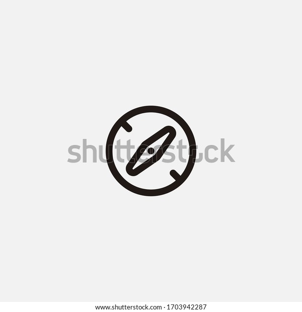 compass outline icon
vector illustrator
sign