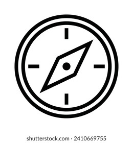 Iconos de contorno de brújula, ilustración vectorial minimalista y elemento gráfico transparente. Aislado sobre fondo blanco