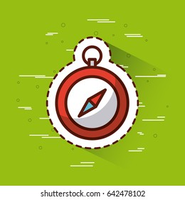 compass over green background icon image