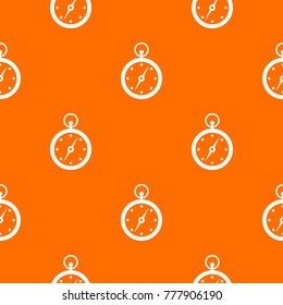 Compass pattern repeat seamless in orange color for any design. Vector geometric illustration