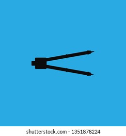 compass pencil icon vector