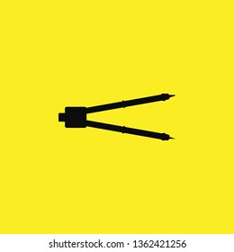 compass pencil icon vector