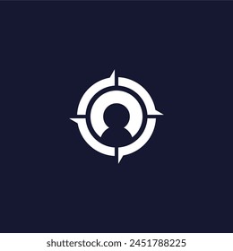 compass people logo design concept template. fully editable vector	