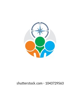 Compass People Logo Icon Design