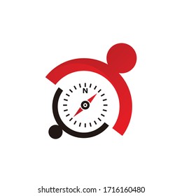 compass people logo icon vector isolated