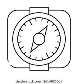 compass pirate line icon vector. compass pirate sign. isolated contour symbol black illustration