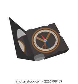 Compass pocket, illustration, vector, cartoon