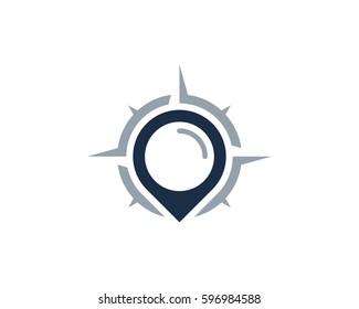 Compass Point Logo Design Element