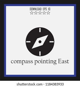 compass pointin East vector icon
