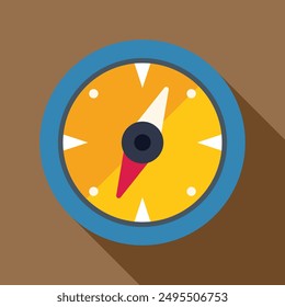 Compass is pointing north showing the correct direction for navigation