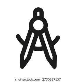 Ícone de linha profissional da bússola. Ícone vetor de linha profissional com navegação moderna e conceito de direção, design de contorno limpo mínimo e símbolo de orientação escalável
