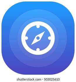 Compass Purple - blue circular UI/UX App Icon / Logo Design
