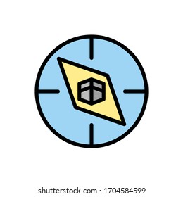 Compass Ramadan icon. Simple outline color vector elements of islam icons for ui and ux, website or mobile application