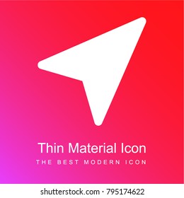 Compass red and pink gradient material white icon minimal design