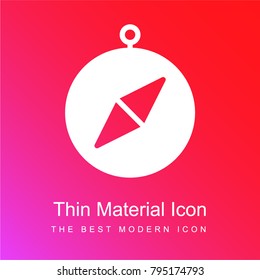 Compass red and pink gradient material white icon minimal design