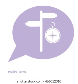 Compass with road direction