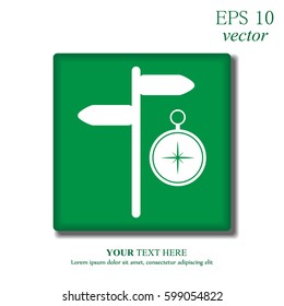 Compass with road direction