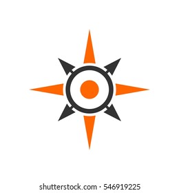 Compass Rose and Arrow Logo Template Illustration Design. Vector EPS 10.