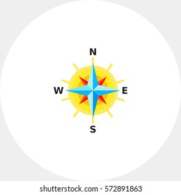 Compass Rose as Cartography Concept Icon