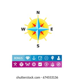 Compass Rose as Cartography Concept Icon