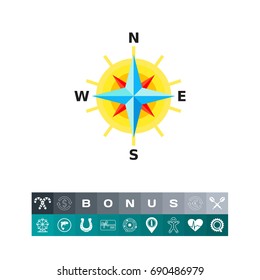 Compass Rose as Cartography Concept Icon