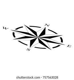 151 Black And White Vintage Compass Rose Clipart Images, Stock Photos ...