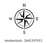 Compass Rose Directional Navigation Guide Map Orientation North South East West	