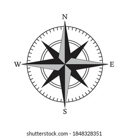 Wind Rose Vector Illustration Nautical Compass Stock Vector (Royalty ...