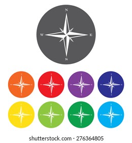 Compass Rose Icon Set