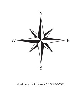 Compass Rose Icon Vector Illustration Stock Vector (Royalty Free ...