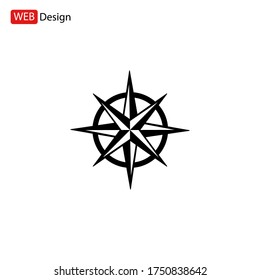 Compass rose icon. Vector illustration EPS 10.