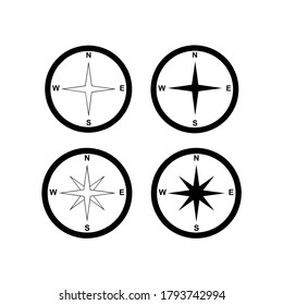compass rose icon vector illustration logo template