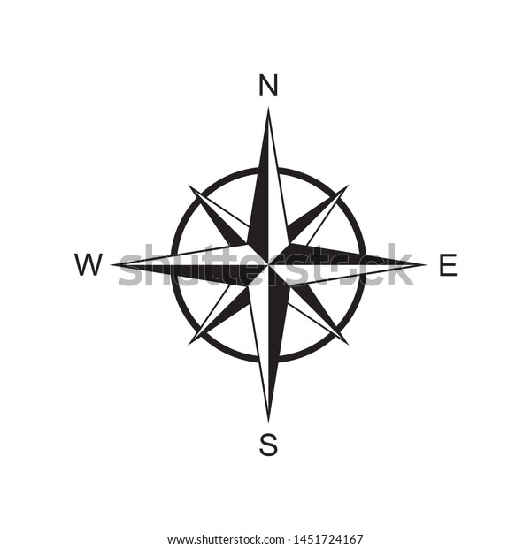 Compass Rose Icon Vector Illustration のベクター画像素材 ロイヤリティフリー