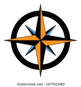 Compass Rose Icon Vector Logo Template