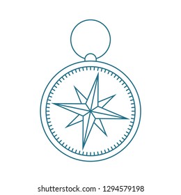 Compass Rose Icon Vector Template